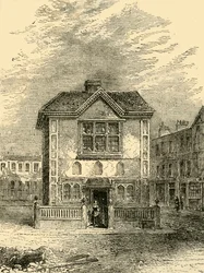 Hickss Hall rond 1750, ca. 1872