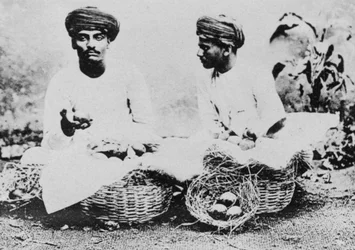 Hindoe fruitverkopers, India, 20e eeuw