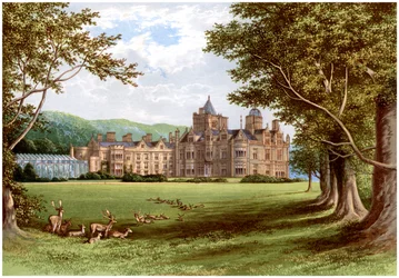 Holker Hall, Cumbria, huis van de Hertog van Devonshire, ca. 1880