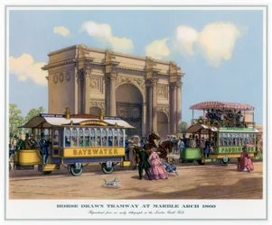 Paardentram bij Marble Arch, 1860
