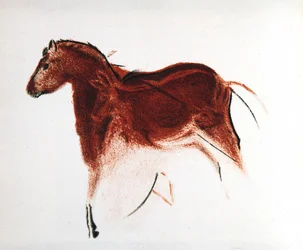Paard en hinde, paleolithische grotschildering uit Altamira, Zuid-Spanje, ca. 16.000-9000 v.Chr.