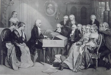 Huisconcert bij de familie Mozart in Wenen, 19e eeuw