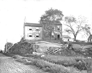Huis van Edgar Allen Poe, Ravenswood, Long Island, New York State, VS, ca. 1900