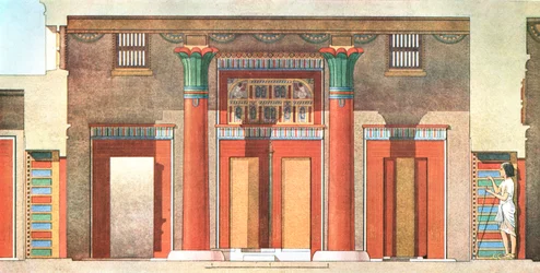 Huis van generaal Ramose in Tell el-Amarna, Egypte, 1928