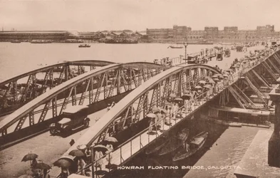 Howrah drijvende brug, Calcutta, ca. 1905