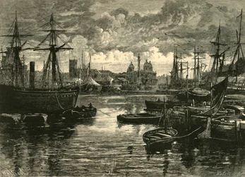 Hull, vanaf de dokken, 1898