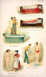 Hydrotherapie behandelingen, ca. 1902