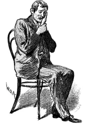 Hypnose subject met denkbeeldige kiespijn, 1891