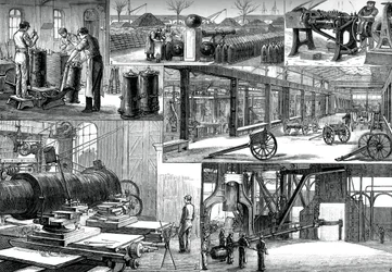 In het Koninklijk Arsenaal, Woolwich, ca. 1880