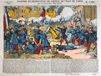 Brand en vernietiging van het stadhuis, Parijs, 24 mei 1871