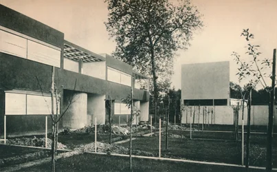 Industrieel Huisvestingsplan in Pessac, nabij Bordeaux. Architecten, Le Corbusier en Pierre Jeanneret