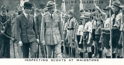 Inspectie van scouts in Maidstone, 1929-1937