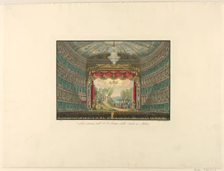 Interieurzicht, La Scala Theater, Milaan