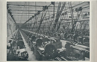 Interieur van katoenfabriek, 1910