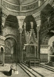 Interieur van de Kathedraal van Spalatro Voormalig Tempel van het Paleis van Diocletianus, 1890