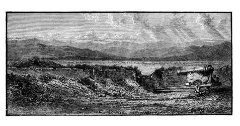 Interieur van de Citadel, Quebec, 19e eeuw