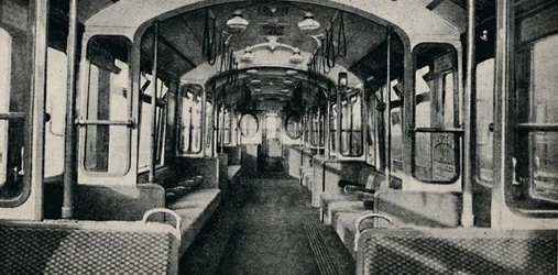 Interieur van het nieuwste type metrowagen, 1926