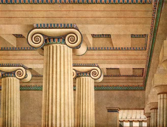 Ionische Hal op de Akropolis in Athene, Griekenland, 1928