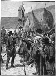 Ierse nationalisten in Mullinahone huldigen William Smith O