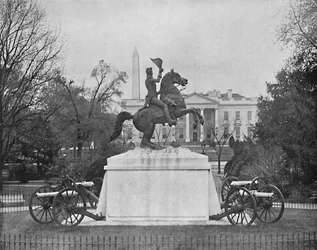 Jackson standbeeld, Lafayette Square, Washington, D.C., ca. 1897