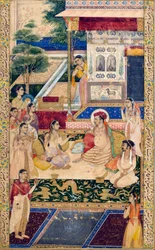 Jahangir en Prins Khurram met Nur Jahan, ca. 1624-1625