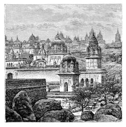 Jaina tempels, Junagadh, Gujarat, India, 1895