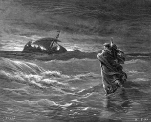 Jezus loopt op het water, 1866
