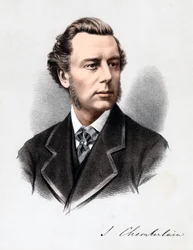 Joseph Chamberlain, Britse politicus, ca. 1880