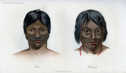 Juri en Botocudos, van de Brasilio-Guarani-natie, 1848