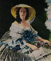 Keizerin Eugenie 1826-1920 - Schilderij van Winterhalter, 1934