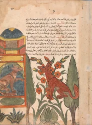 Kalila bezoekt de gevangengenomen Dimna, Folio uit een Kalila wa Dimna