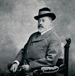 Koning Edward VII met een Tiroler hoed