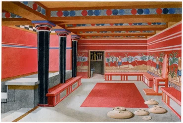 Troonzaal van koning Minos, Knossos, Kreta