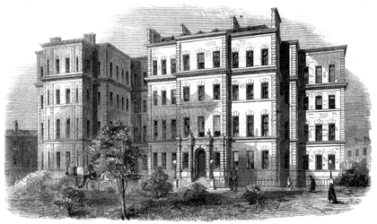 Kings College Hospital, Portugal Street, Lincolns Inn, Londen, ca. 1860s
