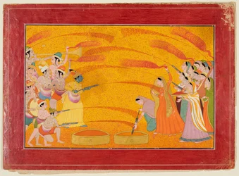 Krishna viert Holi, ca. 1770
