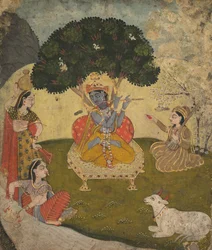 Krishna en Gopi