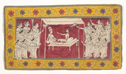 Krishna met een asceet