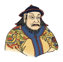 Kublai Khan 1215-1294 van het Mongoolse Rijk en stichter van de Yuan-dynastie