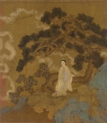 Dame onder een Kromme Den, Ming-dynastie, 16e eeuw