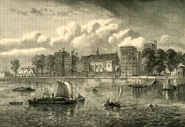 Lambeth Palace vanaf de rivier, 1709, ca. 1878