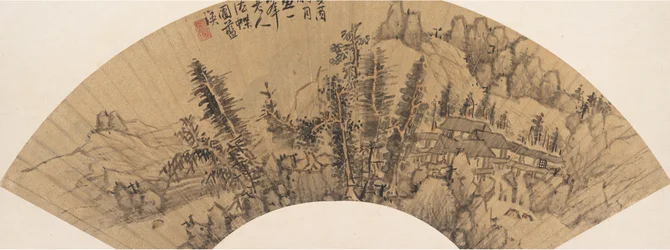 Landschap in de stijl van Huang Gongwang, 17e eeuw of later, valse datum van 1633