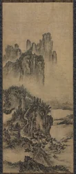 Landschap met een verre tempel, vroege 1500s
