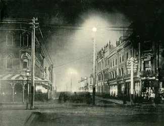 Launceston Bij Nacht Brisbane Street, 1901