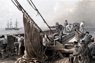 Het leggen van de trans-Atlantische telegraafkabel, 1865 1866
