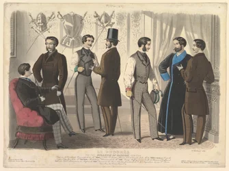 Le Progrès, voor het Bulletin van Mode, New York, No. 110, uit Modes de Paris