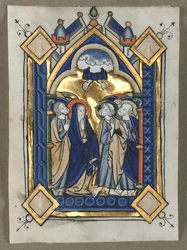 Blad uit een Psalter: De Hemelvaart, c. 1260