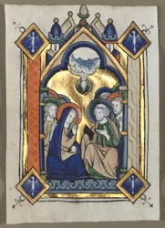 Blad Uitgesneden uit een Psalter: Pinksteren, ca. 1260