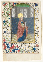 Blad uit een getijdenboek: St. Bartholomeus