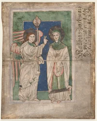 Blad uit een Psalter: Aankondiging, vroege 1200s