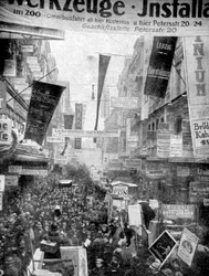 Leipzigs grote reclameparade, Leipzig, Duitsland, 1922